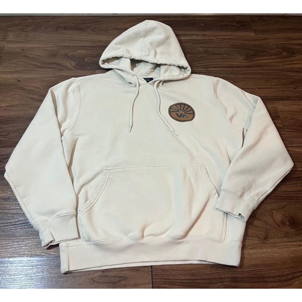 RVCA Cream Pullover Hoodie - Men's Casual Hooded Sweatshirt